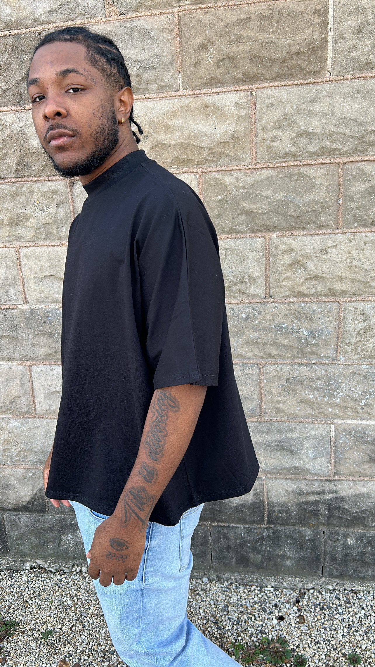 2 Panel Boxy Tee (black)