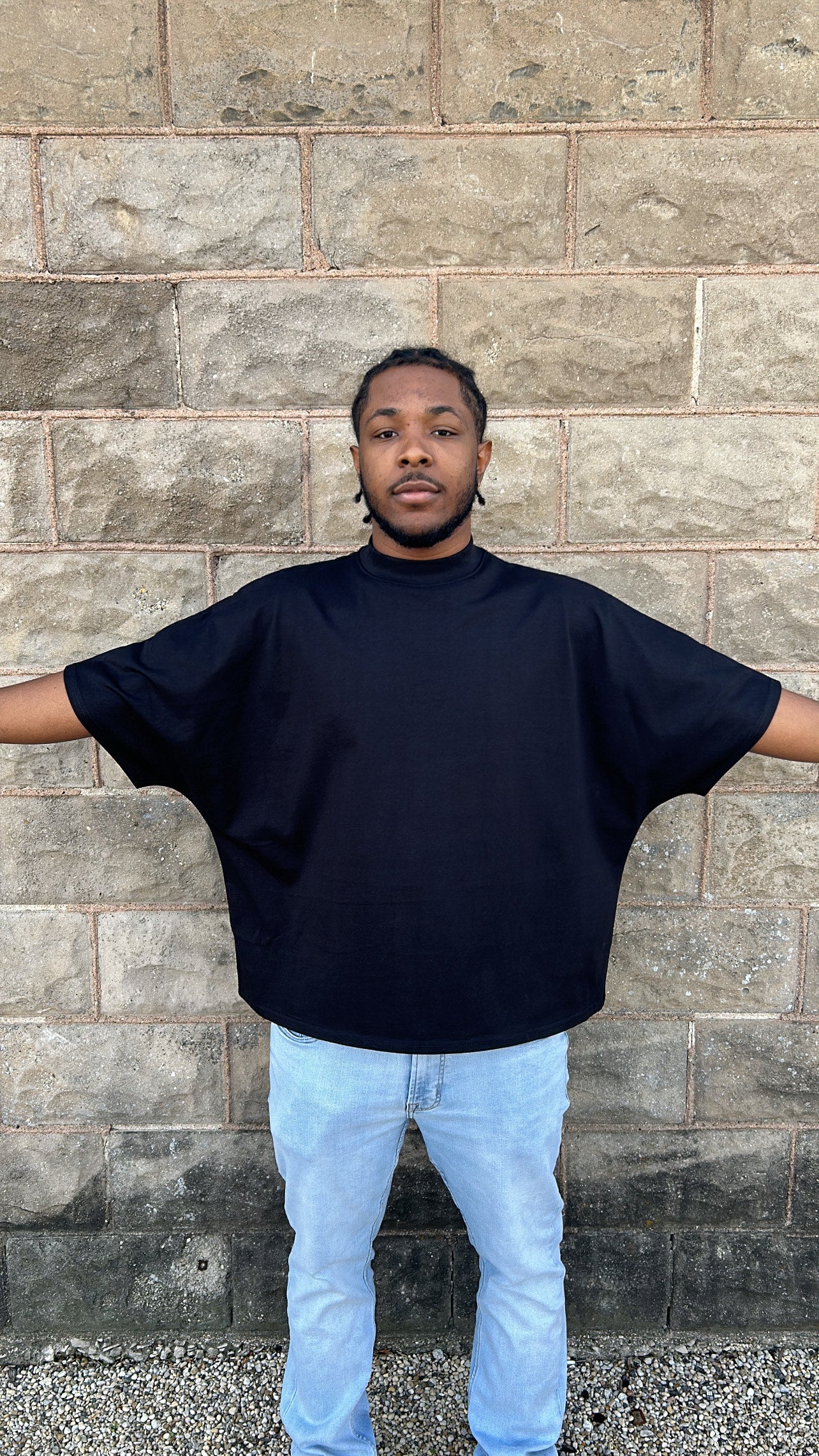 2 Panel Boxy Tee (black)