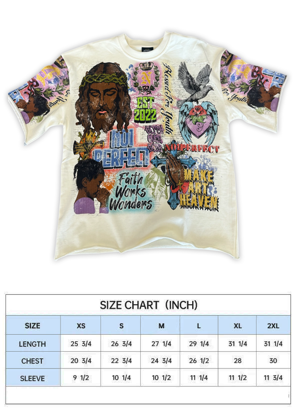 FAITH WORKS " CREW NECK" CREAM