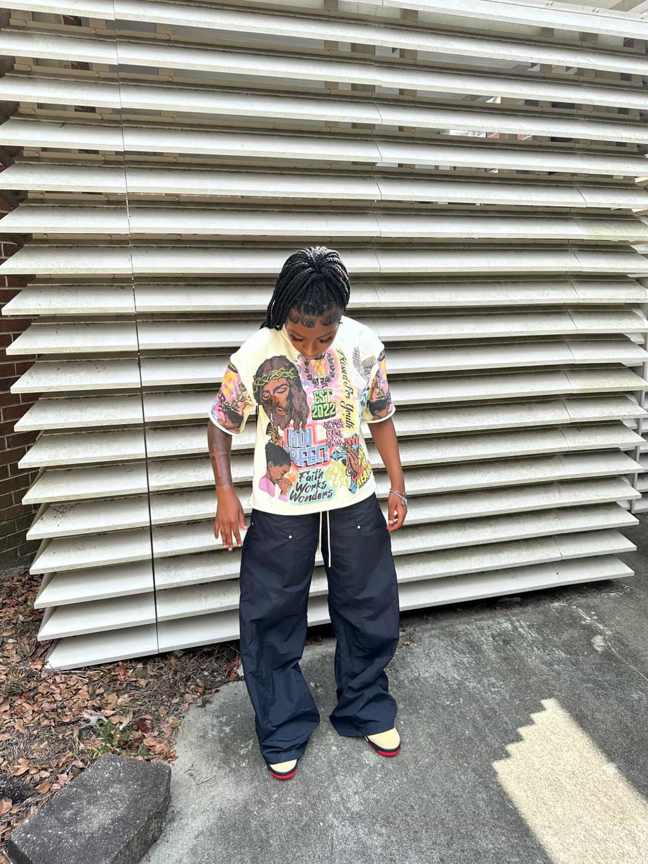 FAITH WORKS " CREW NECK" CREAM