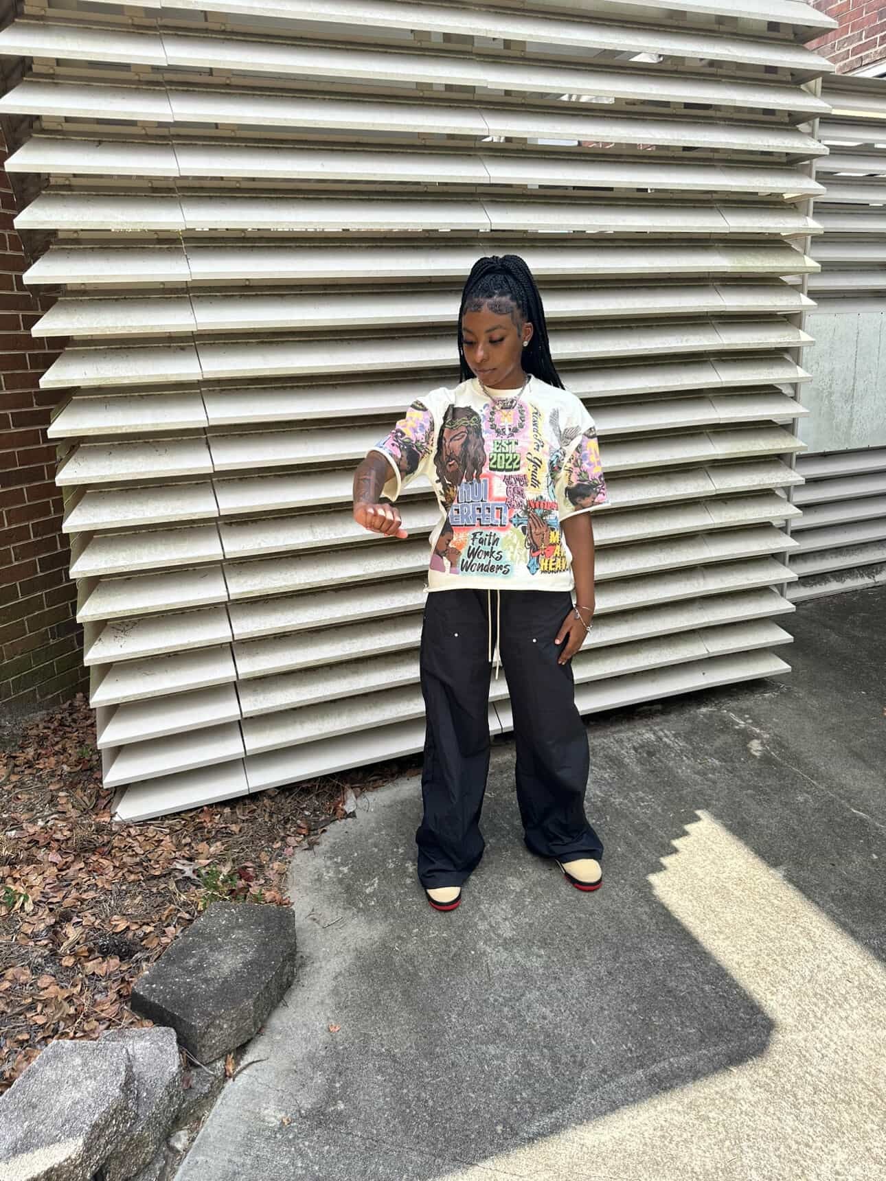 FAITH WORKS " CREW NECK" CREAM